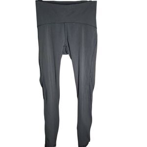 Lululemon Black Ankle Leggings Mesh Detail On  Outer Calf size Small